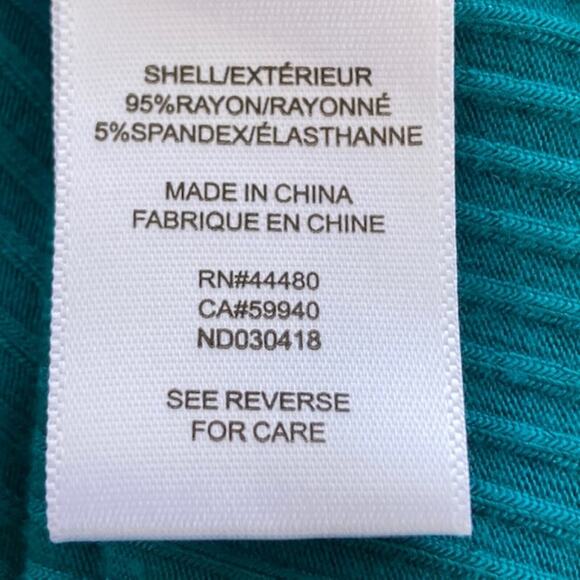 Fourteenth Place NWT Jade Green Ribbed Knit Collared Long Sleeve Button Dress M - Picture 7 of 11